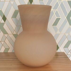 Anthropologie Frosted Glass Decorative Vase